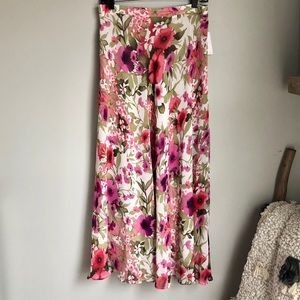 Dressbarn Pink Floral Skirt